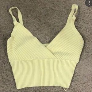 Kendall and Kylie Yellow cropped tank